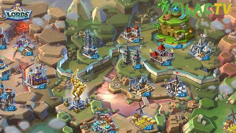 Xây dựng vương quốc tại game Lord Mobile